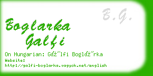 boglarka galfi business card